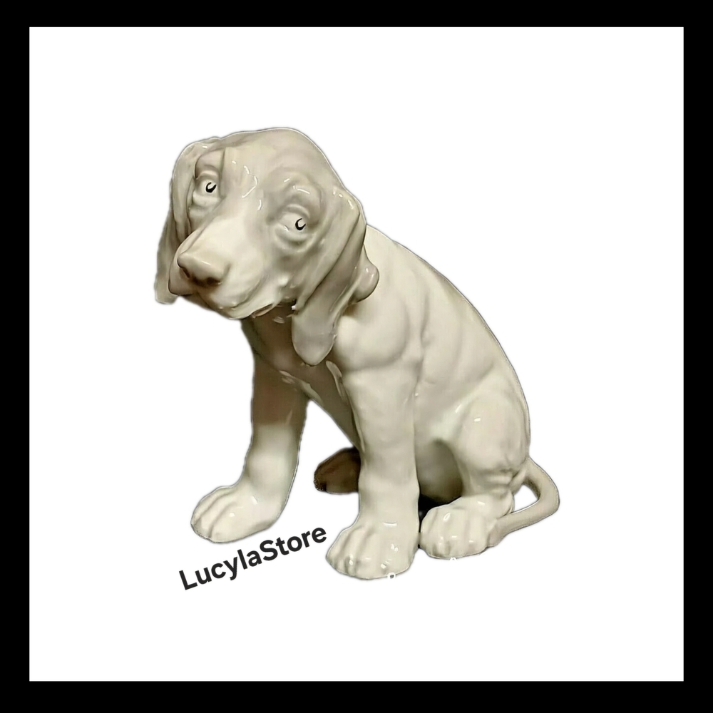 Adorable White Dog Figurine